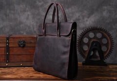 Genuine Leather Mens Cool Messenger Bag Briefcase Work Bag Business Bag for men - imessengerbags