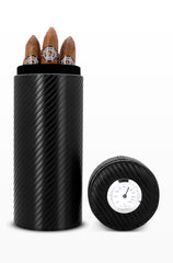 Best Black Eco Carbon Fibre Mens Tube Cigar Case Carbon Fibre Cigar Cases for Men