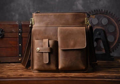 Cool Leather Mens Shoulder Bag Messenger Bag Chest Bag for men - imessengerbags