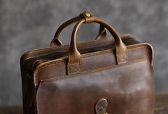 Genuine Leather Mens Cool Messenger Bag Briefcase Work Bag Business Bag for men