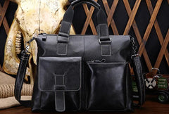 Vintage Leather Mens Briefcase Business Briefcase Cool Work Briefcase For Men - imessengerbags