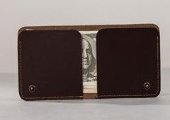 Coffee Leather Mens Zipper Travel Wallet Passport Wallet Clutch Wallets for Men - imessengerbags