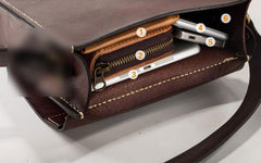 Handmade Leather Mens Cool Messenger Bag Sling Bag Chest Bag Bike Bag Cycling Bag for men - imessengerbags
