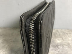 Genuine Leather Mens Cool Long Leather Wallet Zipper Clutch Wristlet Wallet for Men - imessengerbags