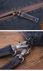 Blue Denim Mens Clutch bag Small Shoulder Bag Denim Small Messenger Bag For Men