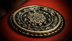 Handmade Leather Tibetan Mens Chain Biker Wallet Cool Leather Wallet Long Clutch Wallets for Men