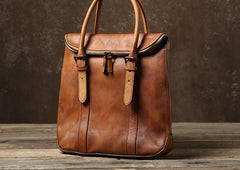 Handmade Leather Mens Briefcase Work Bag Laptop Bag Business Bag for Men - imessengerbags