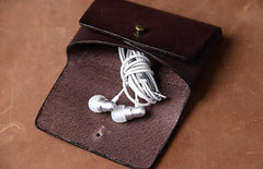 Handmade Leather Mens Cool Coin Change Leather Wallet Men Small Wallets Card for Men