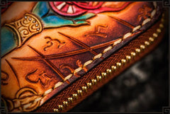 Handmade Leather Ucchusma Mens Chain Biker Wallet Cool Leather Wallet With Chain Wallets for Men