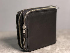 Genuine Leather Mens Cool billfold Leather Wallet Men Small Wallets Bifold for Men - imessengerbags