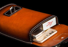 Handmade Biker Leather Belt Pouch Mens Cases Waist Bag Hip Pack Belt Bag Fanny Pack Bumbag for Men - imessengerbags