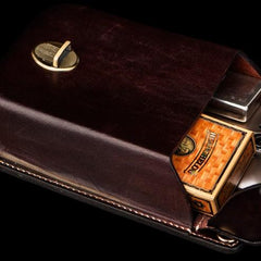 Leather Belt Pouch Mens Small Cases Waist Bag Hip Pack Belt Bag Fanny Pack Bumbag for Men - imessengerbags
