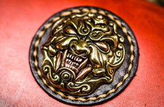 Handmade Leather Men Tooled Cool Leather Wallet Long Phone Wallets for Men - imessengerbags