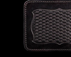 Handmade Leather Fine Horse Tooled Mens billfold Wallet Cool Leather Wallet Slim Wallet for Men - imessengerbags