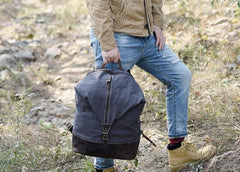 Canvas Mens Cool Backpack Bag Sling Bag Large Travel Bag Hiking Bag for Men - imessengerbags