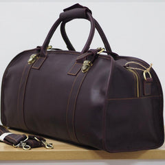 Cool Leather Mens Overnight Bags Weekender Bag Vintage Travel Bags Duffle Bag for Men