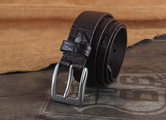 Genuine Leather Punk Rock Biker Trucker Mens Belt Men Black Coffee Belt for Men