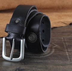 Genuine Leather Punk Rock Biker Trucker Mens Belt Men Black Coffee Belt for Men