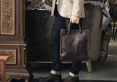 Genuine Leather Mens Cool Messenger Bag Handbag Briefcase Work Bag Business Bag for men