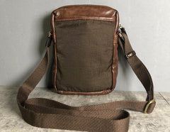 Genuine Leather Mens Cool Chest Bag Sling Bag Crossbody Bag Travel Bag Hiking Bag for men - imessengerbags