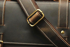 Vintage Leather Messenger Bag Briefcase Handbag Cool Shoulder Bag For Men