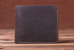 Cool Mens Leather billfold Wallet Leather Small Wallet Bifold Slim Wallets For Men - imessengerbags