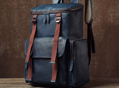 Genuine Leather Mens Cool Backpack Sling Bag Large Travel Bag Hiking Bag for Men