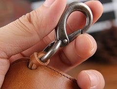 Genuine Leather Mens Cool Key Wallet Car Key Change Coin Card Holder Car Key Case for Men - imessengerbags