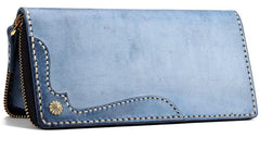 Handmade Leather Mens Clutch Wallet Cool Takahashi Wallet Long Zipper Wallets for Men - imessengerbags