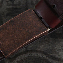 Genuine Leather Punk Rock Biker Trucker Mens Belt Men Black Coffee Belt for Men - imessengerbags