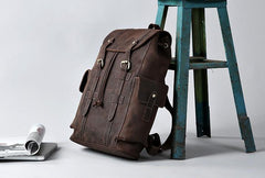 Handmade Leather Mens Cool Backpack Sling Bag Large Travel Bag Hiking Bag for Men - imessengerbags