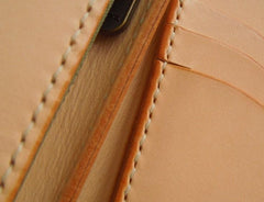 Handmade Leather Biker Wallet Mens Cool Short Chain Wallet Trucker Wallet with Chain