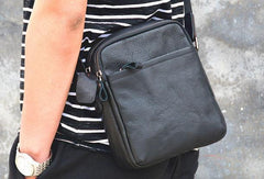 Cool Leather Mens Small Messenger Bag Cool Crossbody Bags for men