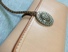 Handmade Leather Mens Clutch Wallet Cool Wallet Long Wallets for Men Women