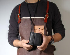 Genuine Leather Mens Cool billfold Leather Wallet Men Small Wallets Trifold for Men - imessengerbags