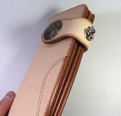 Handmade Leather Biker Wallet Mens Cool Chain Wallet Trucker Wallet with Chain