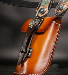Leather Belt Pouch Mens Small Cases Waist Bag Hip Pack Belt Bag Fanny Pack Bumbag for Men - imessengerbags
