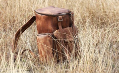 Handmade Leather Mens Cool Backpack Sling Bag Large Travel Bag Hiking Bag for men