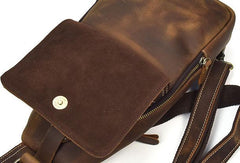 Cool Leather Chest Bag Sling Bag Sling Crossbody Bag Travel Bag Hiking Bags For Men