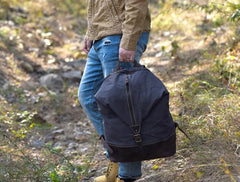 Canvas Mens Cool Backpack Bag Sling Bag Large Travel Bag Hiking Bag for Men - imessengerbags
