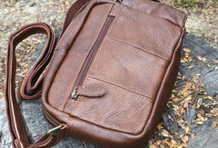 Genuine Leather Mens Small Messenger Bag Cool Crossbody Bags for men