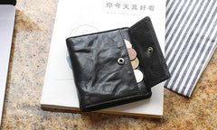 Leather Mens Front Pocket Wallet Small Wallet Slim Wallet Card Wallet for Men - imessengerbags