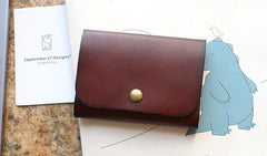 Leather Mens Front Pocket Wallet Small Wallets Card Wallet Change Wallet for Men