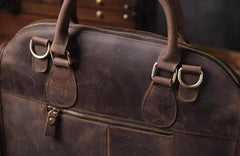 Handmade Leather Mens Cool Messenger Bag Briefcase Work Bag Business Bag for men