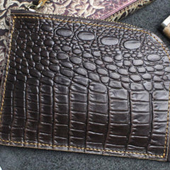 Handmade Leather Floral Mens Front Pocket Wallet Cool Slim Leather Wallet Men billfold Wallets Bifold for Men - imessengerbags