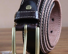 Genuine Leather Punk Rock Biker Trucker Mens Belt Men Black Coffee Belt for Men