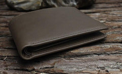 Handmade Leather Mens Cool Slim Leather Wallet Men billfold Wallets Bifold for Men - imessengerbags