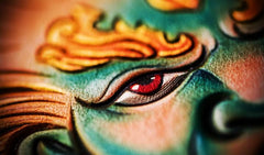 Handmade Leather Men Tooled Acalanatha Cool Leather Wallet Long Phone Clutch Wallets for Men - imessengerbags