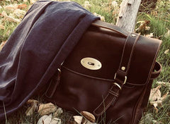 Vintage Leather Mens Handbag Briefcase Messenger Bag for men - imessengerbags