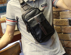 Cool Leather Slings Bag for Men Chest Bag Sling Shoulder Bag For Men